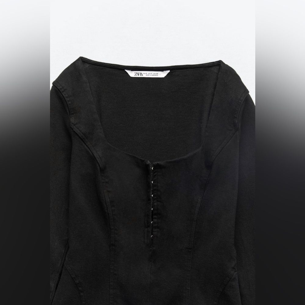 NWT ZARA DENIM DRESS - Picture 8 of 9